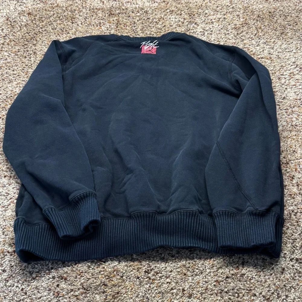 Nike Jordan Flight Crewneck Sweatshirt Mens XL Black‎ Jumpman Graphic 527189-010